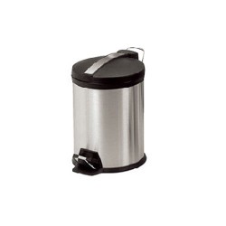 Stainless Steel Pedal Bin 12 Ltr with Black Top