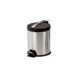 Stainless Steel Pedal Bin 5 Ltr with Black Top