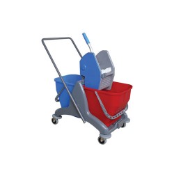Double Bucket Trolley with plastic frame