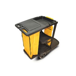 Janitorial Trolley With Cap Black Body 130 x 55 x 100 cm